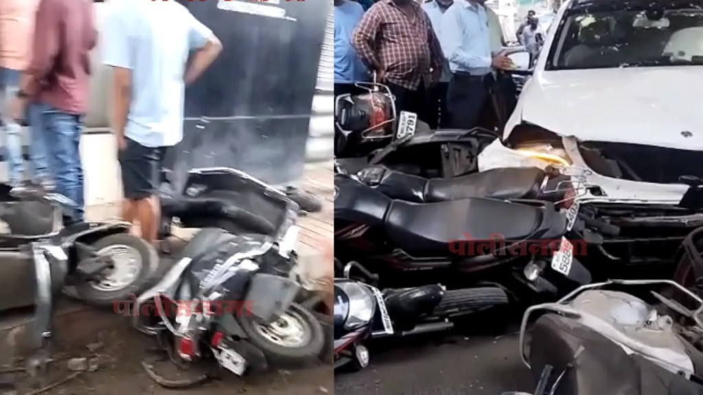 Major Collision on MG Road: Speeding Car Rammed 6 to 8 Vehicles