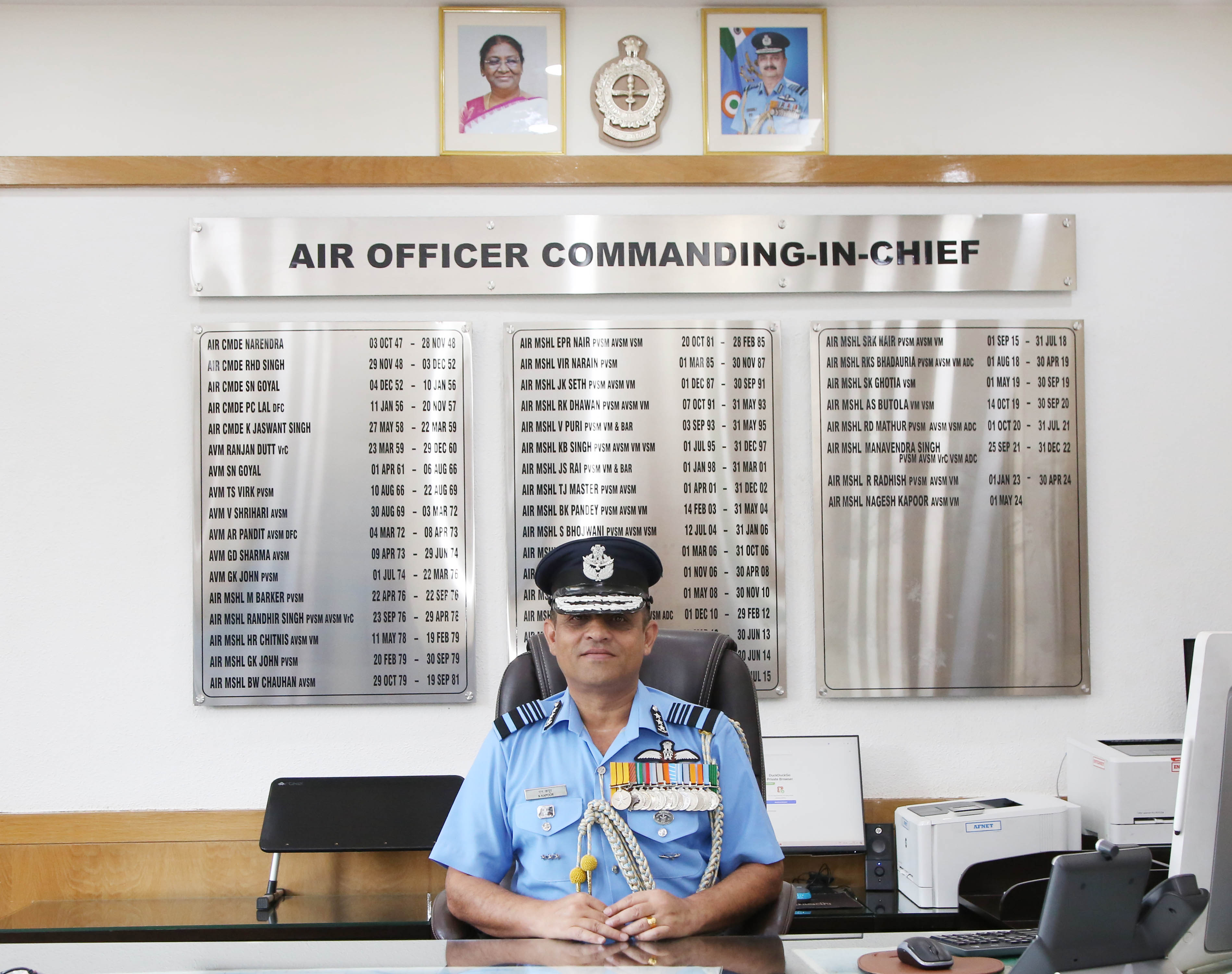 AIR MARSHAL NAGESH KAPOOR    TAKES OVER AS AOC-IN-C TRAINING COMMAND