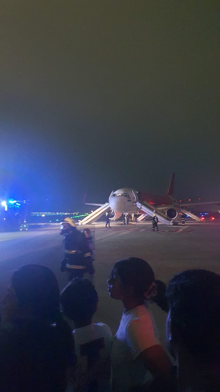 Kochi-bound Air India Express flight with 179 passengers makes emergency landing in Bengaluru after engine catches fire